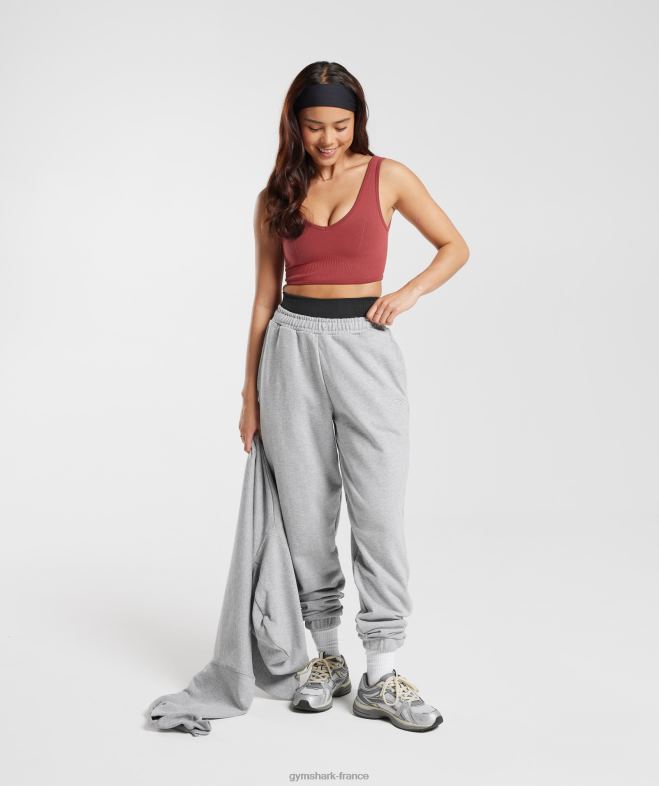 Gymshark bralette sans couture pour jour de repos rouge grenade femmes 6HF28171