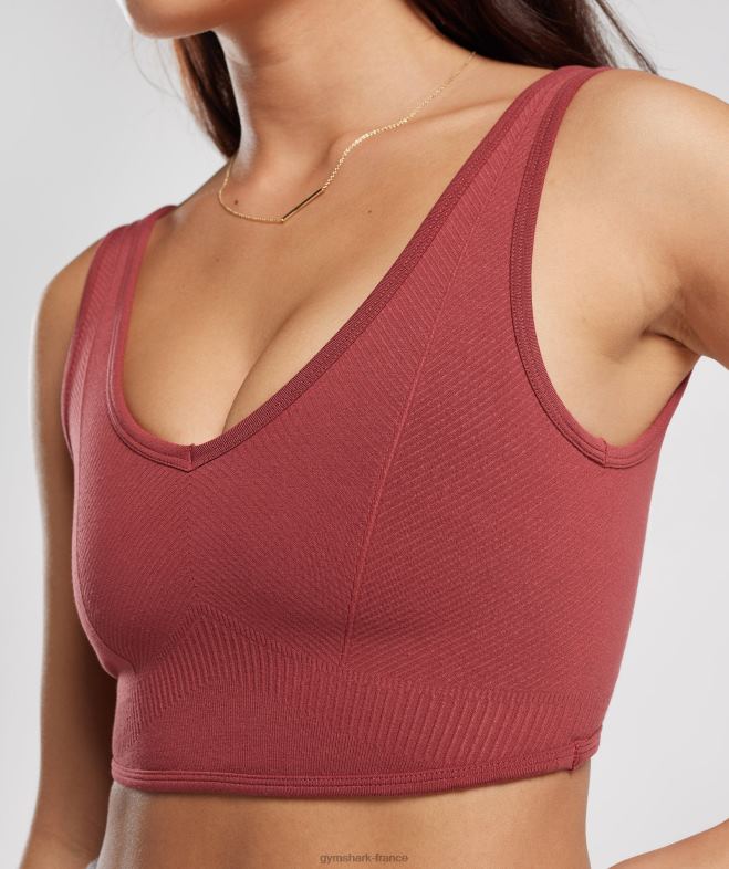Gymshark bralette sans couture pour jour de repos rouge grenade femmes 6HF28171