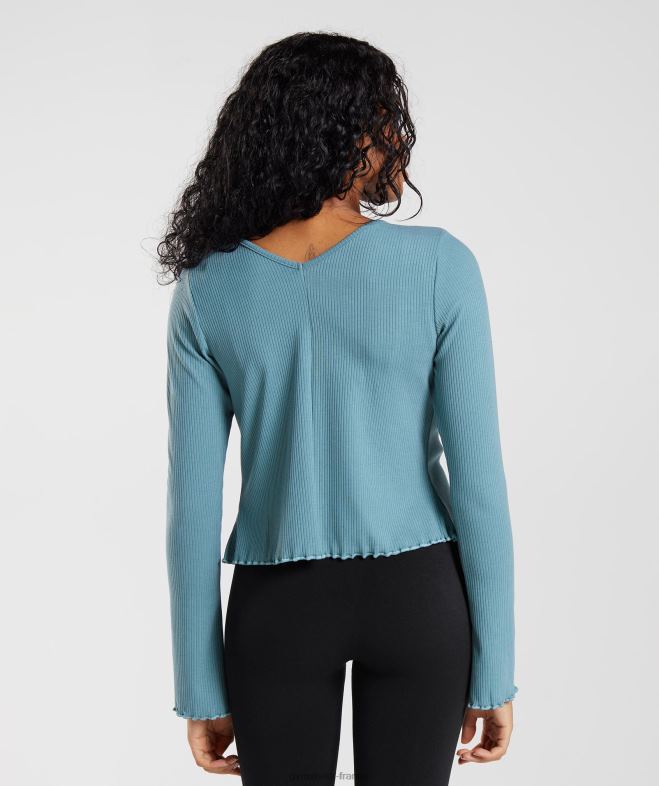 Gymshark cardigan pause bleu carbonisé femmes 6HF28373