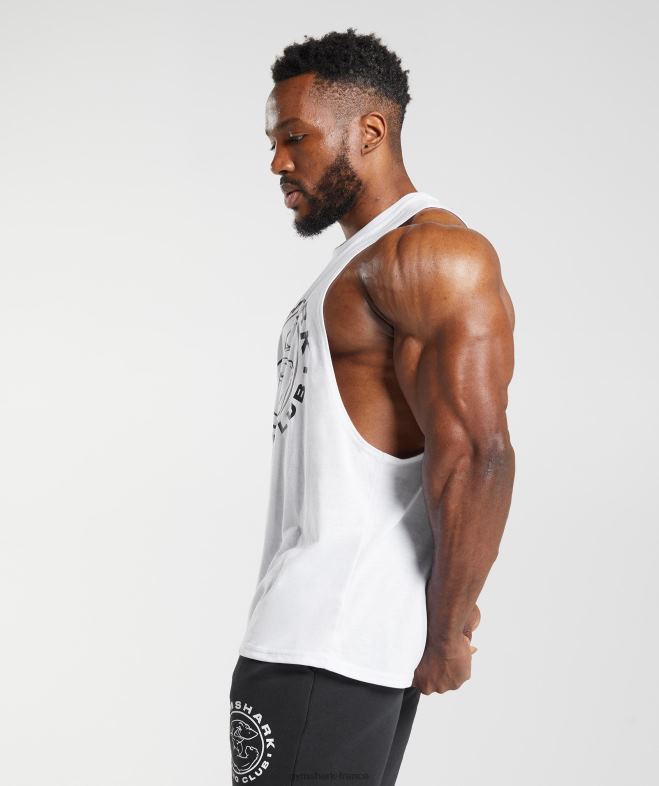 Gymshark char à bras tombant hérité blanc Hommes 6HF28935