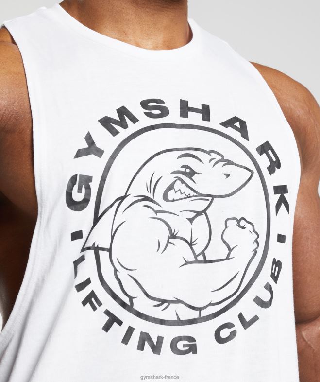 Gymshark char à bras tombant hérité blanc Hommes 6HF28935