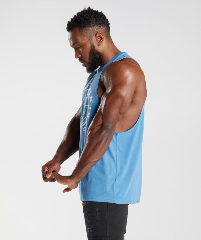 Gymshark char à bras tombant hérité bleu côtier Hommes 6HF28958