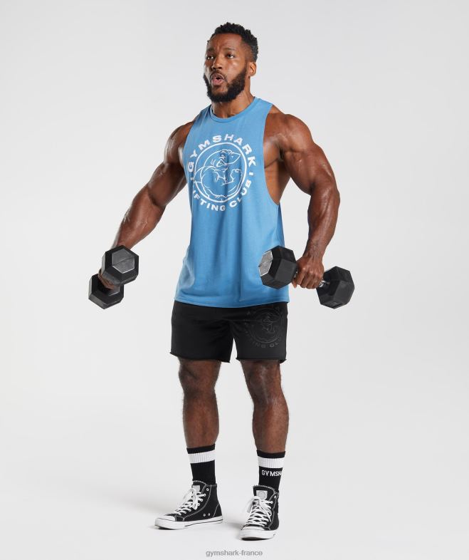 Gymshark char à bras tombant hérité bleu côtier Hommes 6HF28958