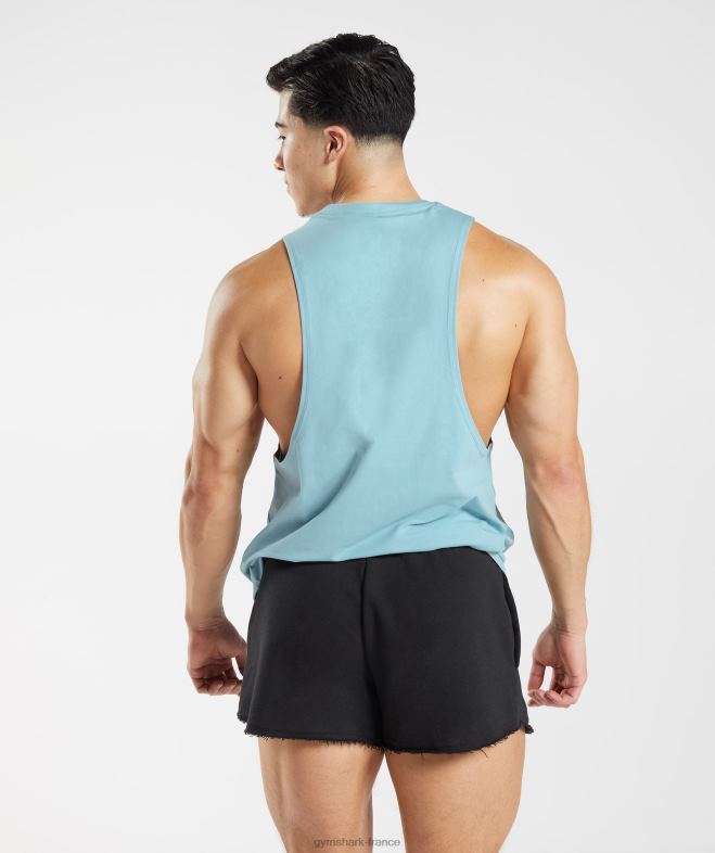 Gymshark char à bras tombant hérité bleu iceberg Hommes 6HF28956