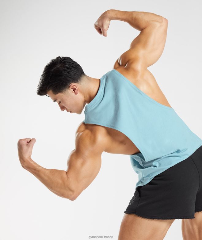 Gymshark char à bras tombant hérité bleu iceberg Hommes 6HF28956