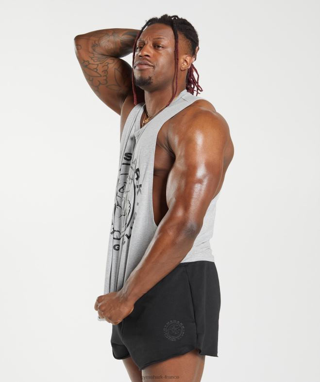 Gymshark char à bras tombant hérité chiné gris clair Hommes 6HF28932