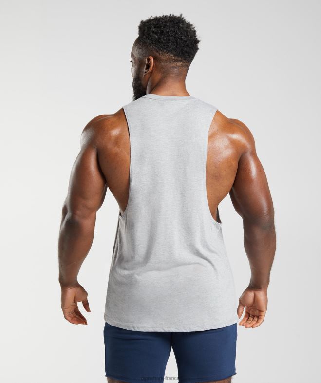 Gymshark char à bras tombant hérité chiné à noyau gris clair Hommes 6HF28952