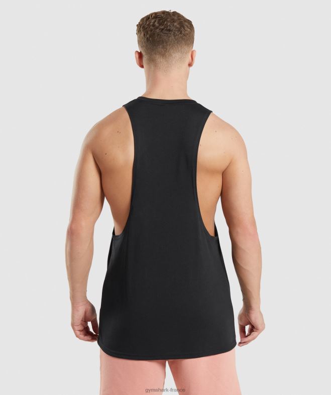 Gymshark char à bras tombant hérité noir Hommes 6HF28923