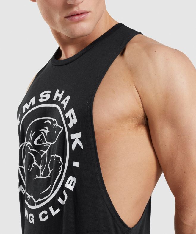 Gymshark char à bras tombant hérité noir Hommes 6HF28923