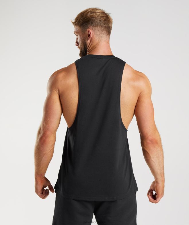 Gymshark char à bras tombant hérité noir Hommes 6HF28944