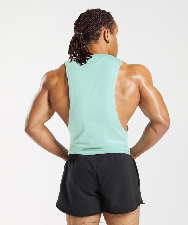 Gymshark char à bras tombant hérité vert d\eau Hommes 6HF28964