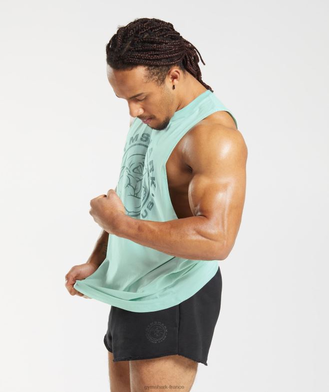 Gymshark char à bras tombant hérité vert d\eau Hommes 6HF28964
