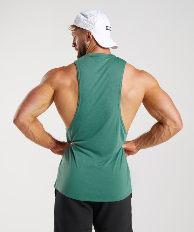 Gymshark char à bras tombant hérité vert hoya Hommes 6HF28960