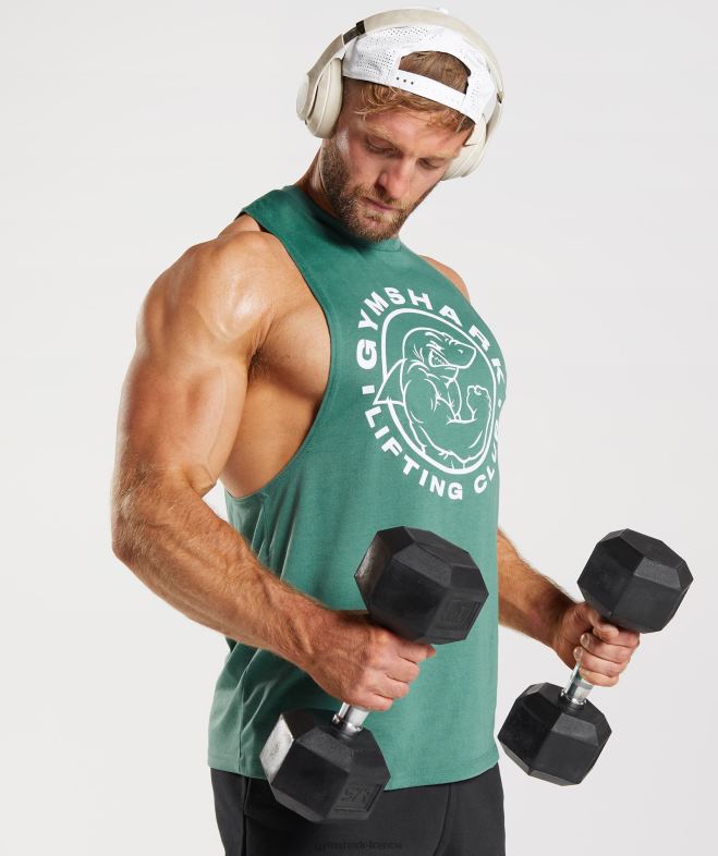 Gymshark char à bras tombant hérité vert hoya Hommes 6HF28960