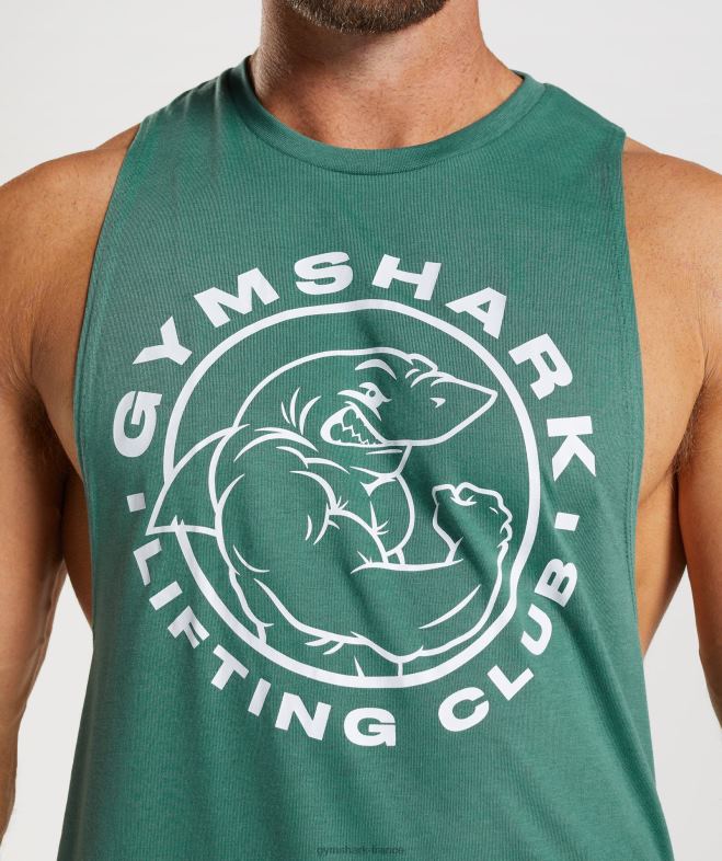 Gymshark char à bras tombant hérité vert hoya Hommes 6HF28960