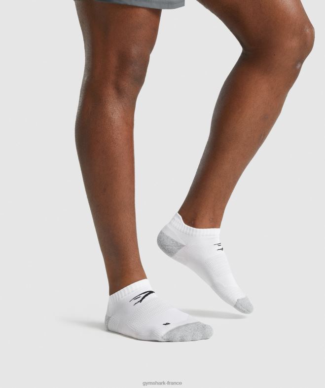 Gymshark chaussettes de performance à la cheville blanc unisexe 6HF281106
