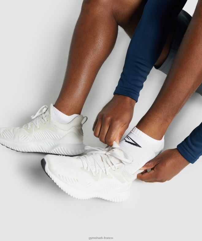 Gymshark chaussettes de performance à la cheville blanc unisexe 6HF281106