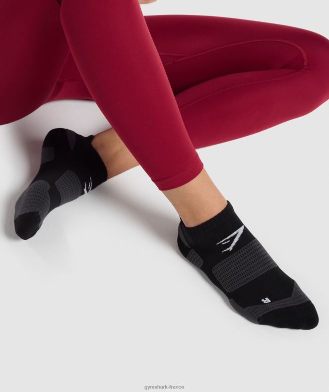 Gymshark chaussettes de performance à la cheville noir unisexe 6HF281103