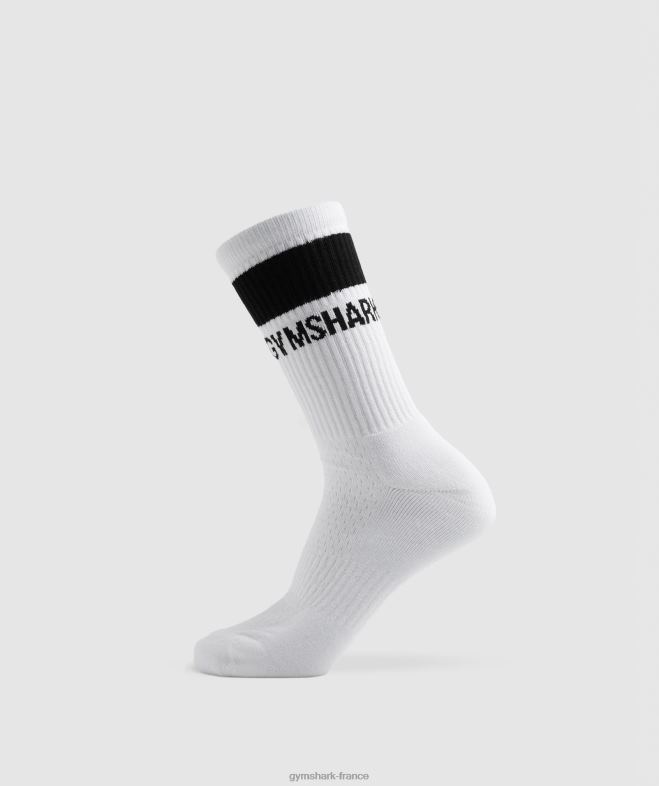 Gymshark chaussettes premium 1pk blanc noir unisexe 6HF281094