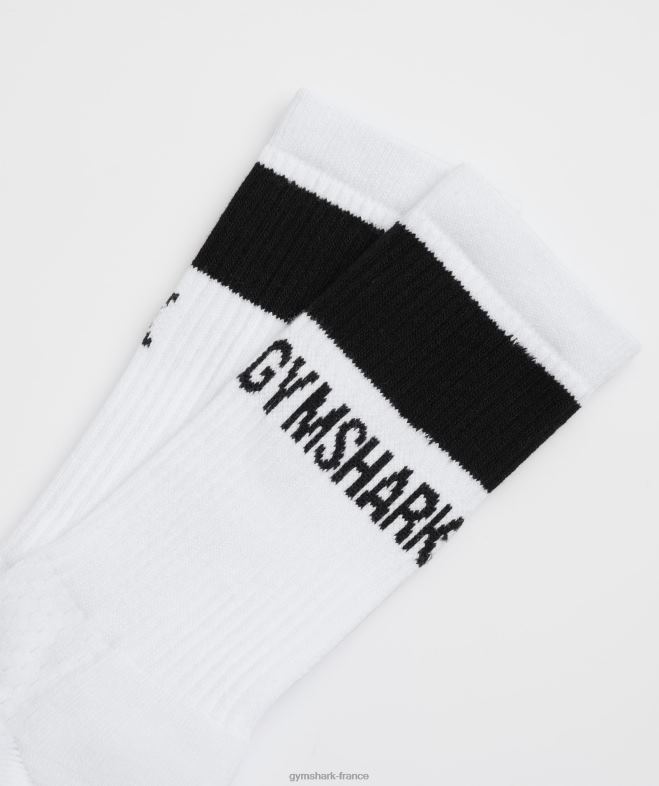 Gymshark chaussettes premium 1pk blanc noir unisexe 6HF281094