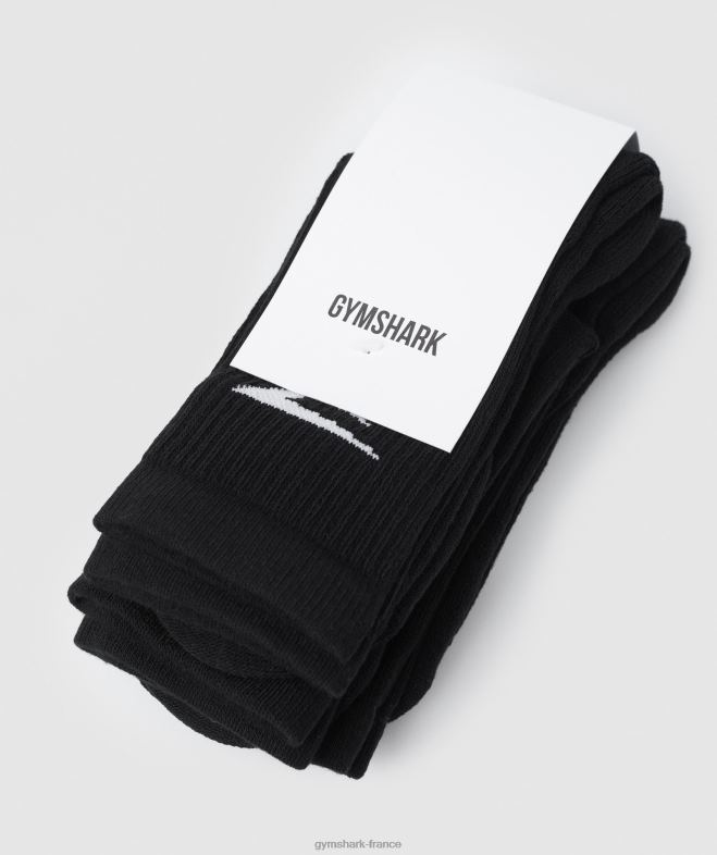 Gymshark chaussettes équipage paquet de 3 noir unisexe 6HF281084