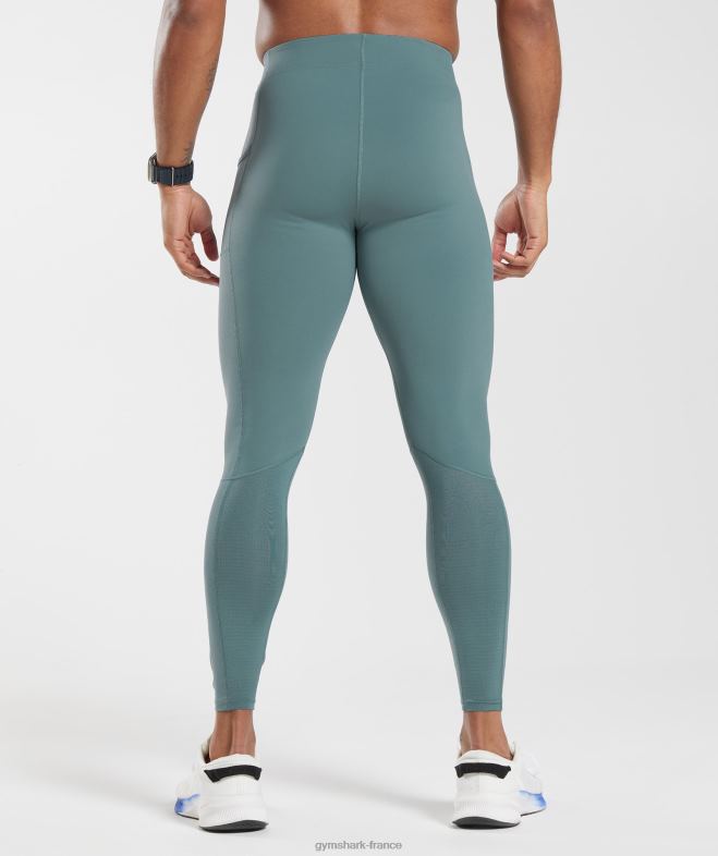 Gymshark contrôle des leggings de couche de base bleu tonnerre Hommes 6HF281033