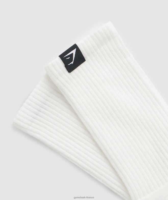Gymshark coton peigné premium simple blanc unisexe 6HF281093