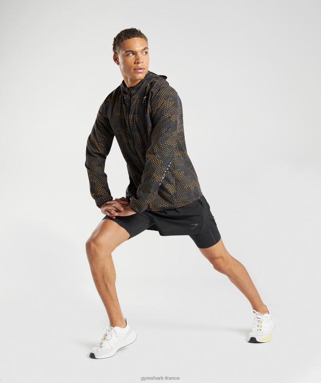 Gymshark coupe-vent de sport jaune de curcuma Hommes 6HF28810