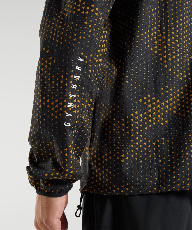 Gymshark coupe-vent de sport jaune de curcuma Hommes 6HF28810