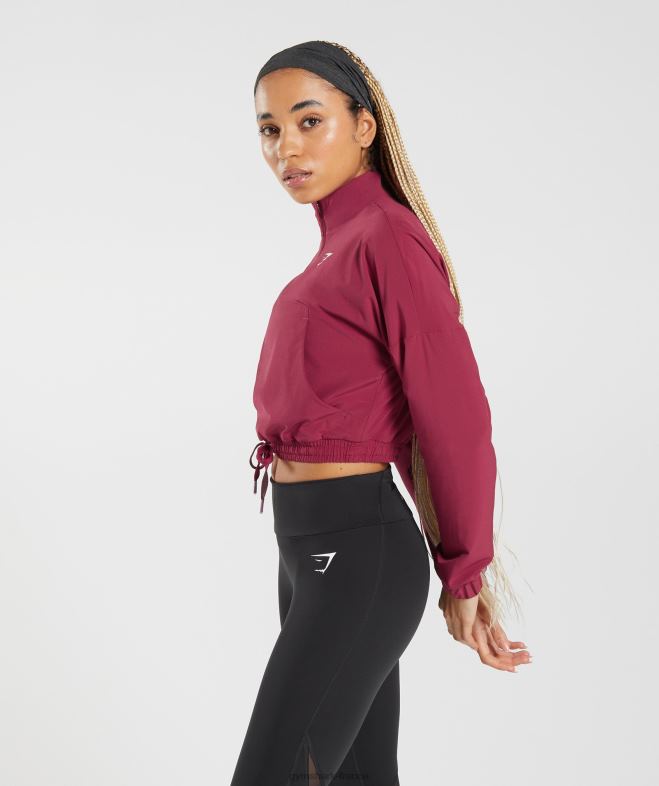 Gymshark coupe-vent de sport rose cassis femmes 6HF28381