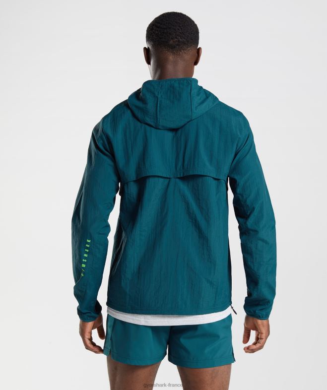 Gymshark coupe-vent de sport sarcelle d\hiver Hommes 6HF28816