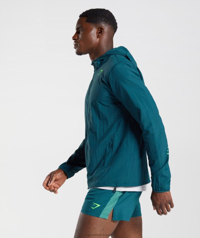 Gymshark coupe-vent de sport sarcelle d\hiver Hommes 6HF28816