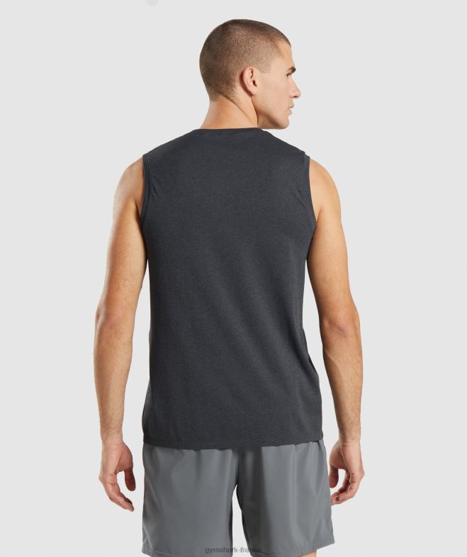 Gymshark débardeur sans couture arrivée marne noire Hommes 6HF28927