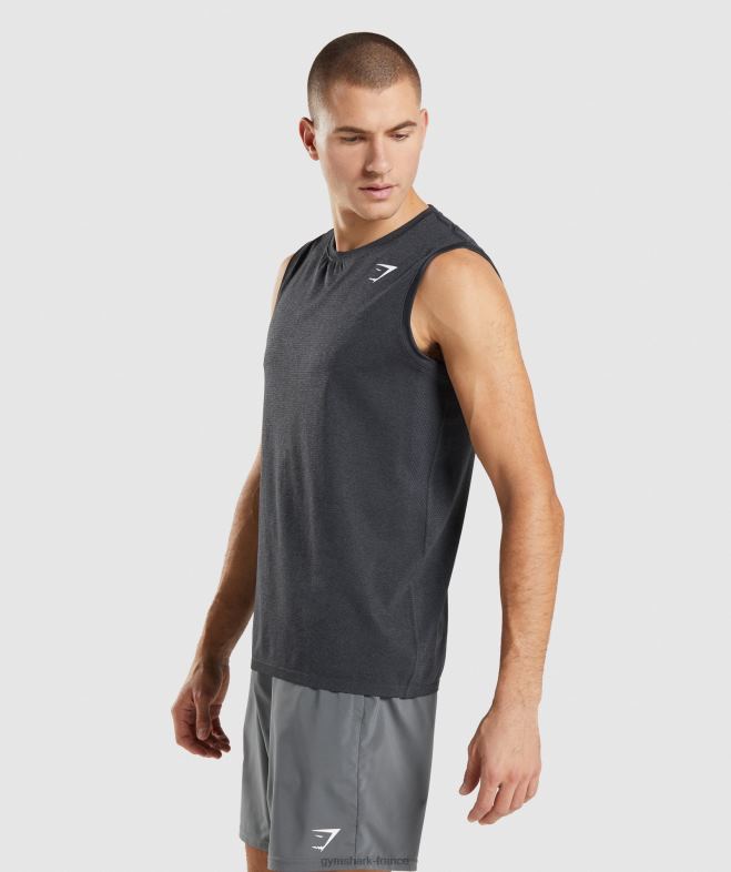Gymshark débardeur sans couture arrivée marne noire Hommes 6HF28927