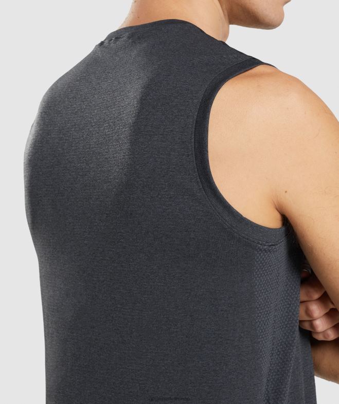 Gymshark débardeur sans couture arrivée marne noire Hommes 6HF28927