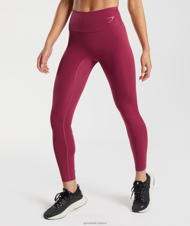 Gymshark fraction graphique leggings rose cassis femmes 6HF28309