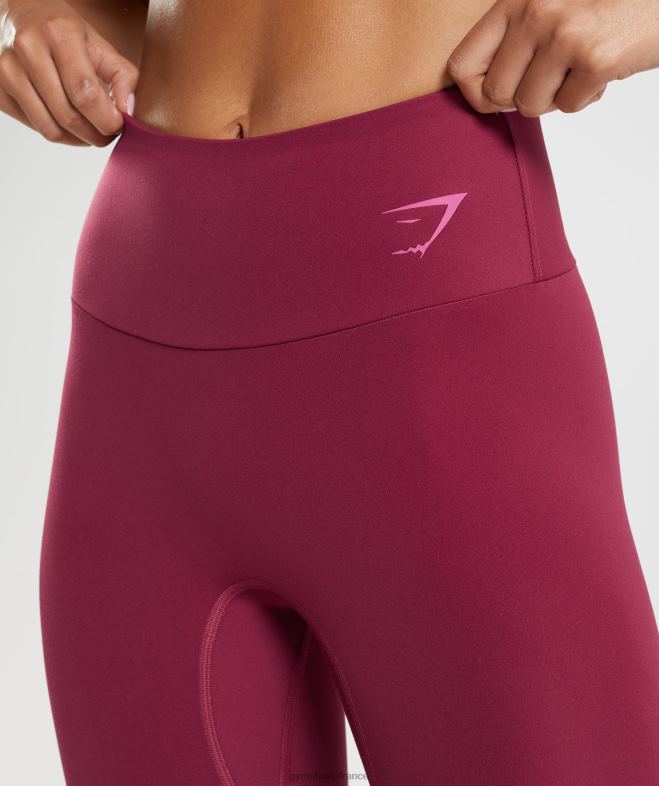 Gymshark fraction graphique leggings rose cassis femmes 6HF28309