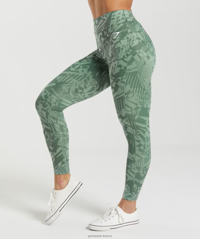 Gymshark gs power legging original vert saule/vert sauge du désert femmes 6HF28310