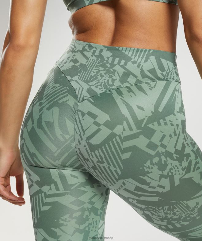 Gymshark gs power legging original vert saule/vert sauge du désert femmes 6HF28310