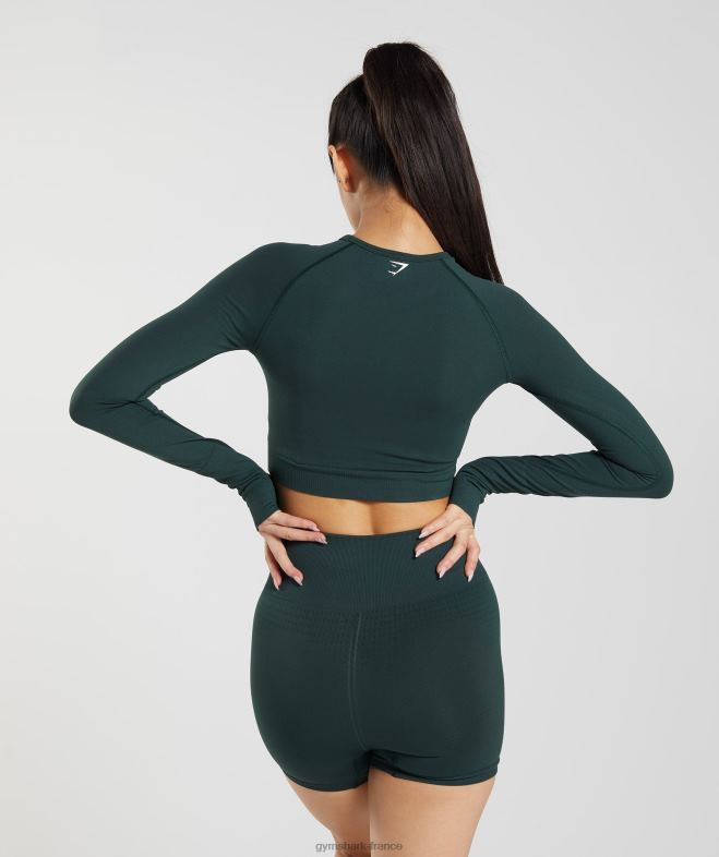 Gymshark haut court vital sans couture 20 marne verte des bois femmes 6HF28480