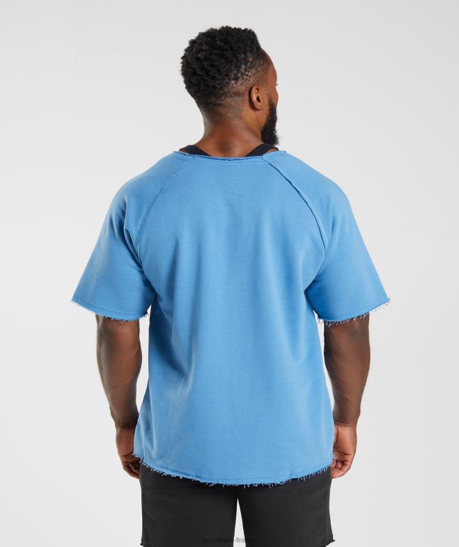 Gymshark haut en chiffon hérité bleu côtier Hommes 6HF28703