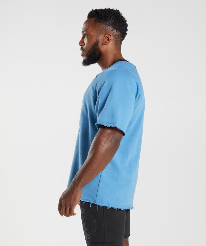 Gymshark haut en chiffon hérité bleu côtier Hommes 6HF28703
