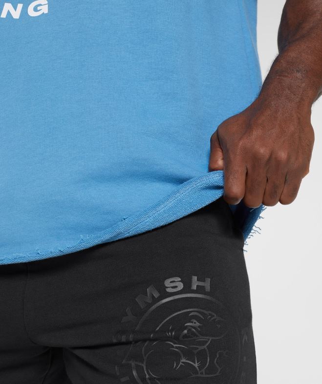 Gymshark haut en chiffon hérité bleu côtier Hommes 6HF28703