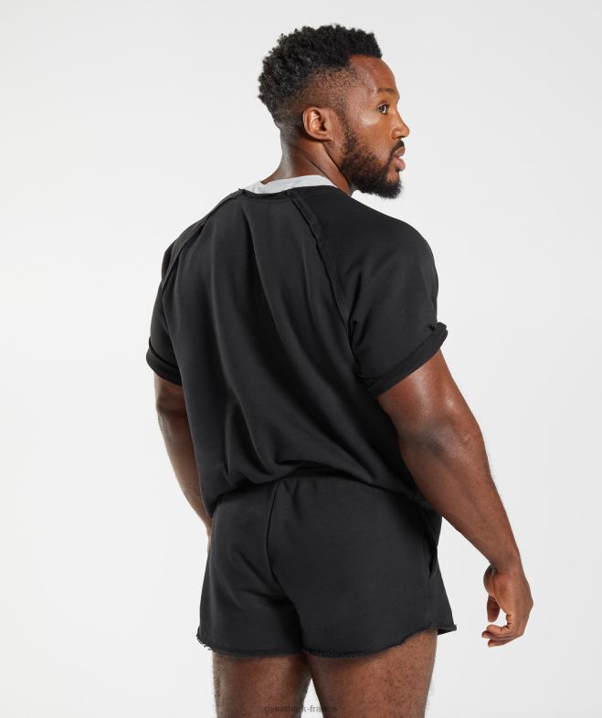 Gymshark haut en chiffon hérité noir Hommes 6HF28708