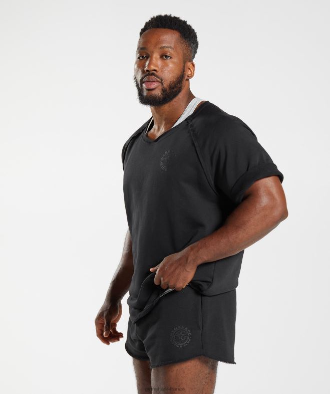 Gymshark haut en chiffon hérité noir Hommes 6HF28708