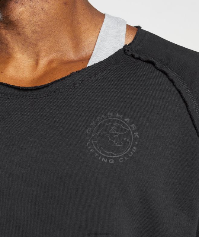 Gymshark haut en chiffon hérité noir Hommes 6HF28708