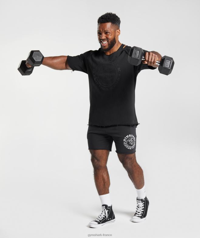 Gymshark haut en chiffon hérité noir Hommes 6HF28718