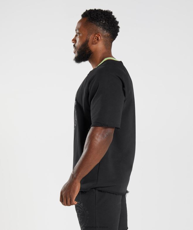 Gymshark haut en chiffon hérité noir Hommes 6HF28740
