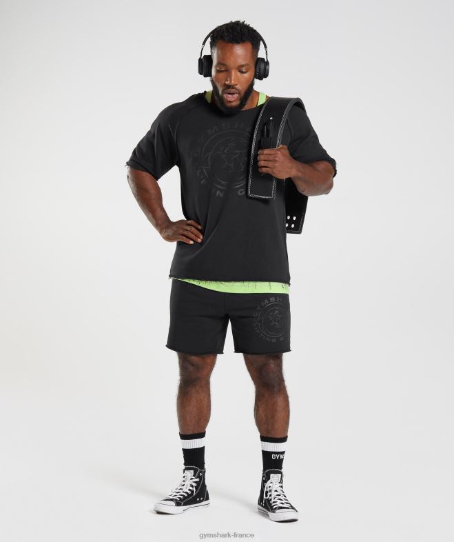 Gymshark haut en chiffon hérité noir Hommes 6HF28740