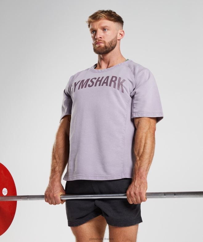 Gymshark haut en chiffon lavé sous pression lilas ombré Hommes 6HF28723